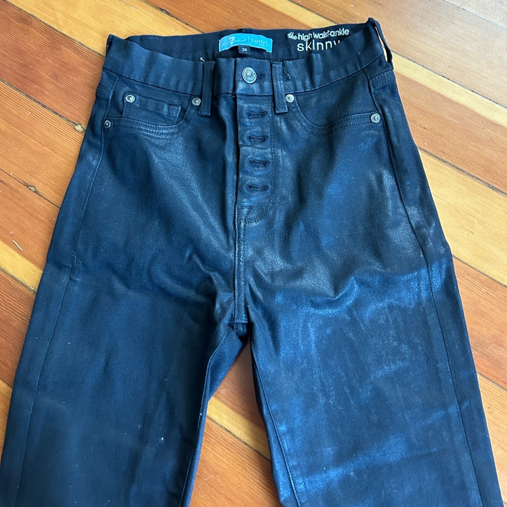 7 for all mankind shinny skinny jeans